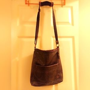 The Sak black vintage leather crossbody
